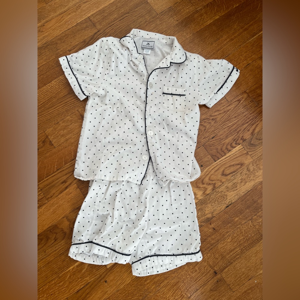 Petite Plume Pin Dot classic Short set size 5 kids